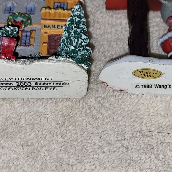 2 VINTAGE CHRISTMAS ORNAMENTS BAILEYS IRISH CREAM 2003+ MOUSE AT MAILBOX XMAS - Picture 5 of 5